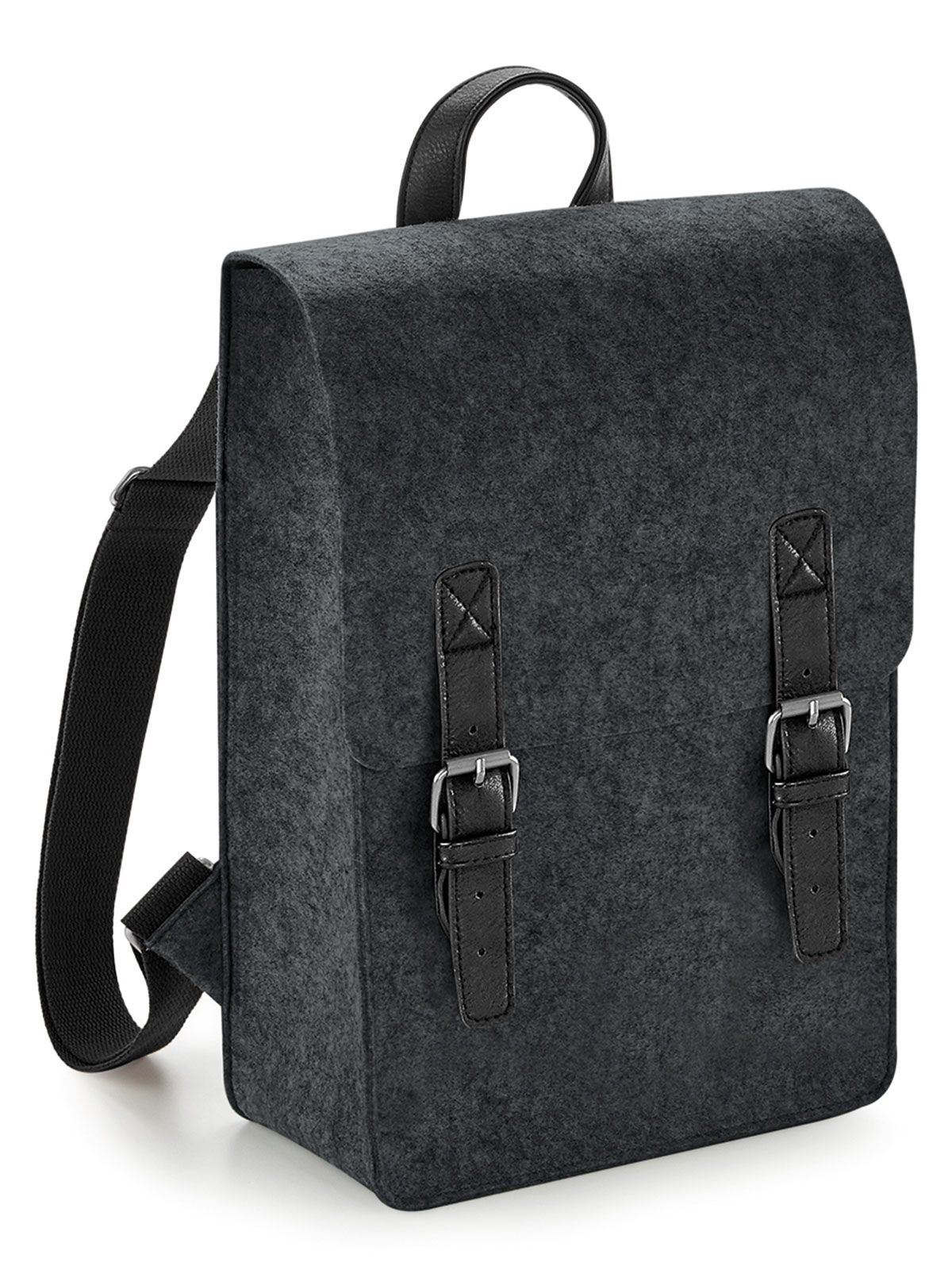 charcoal melange-black